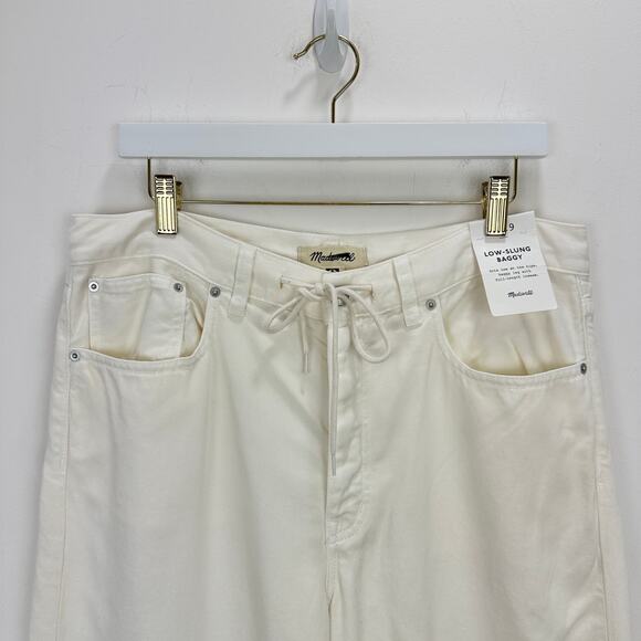 Madewell Low Slung Baggy Jean Airy Denim Vintage Canvas White Relaxed US 29 NWT - Picture 10 of 16